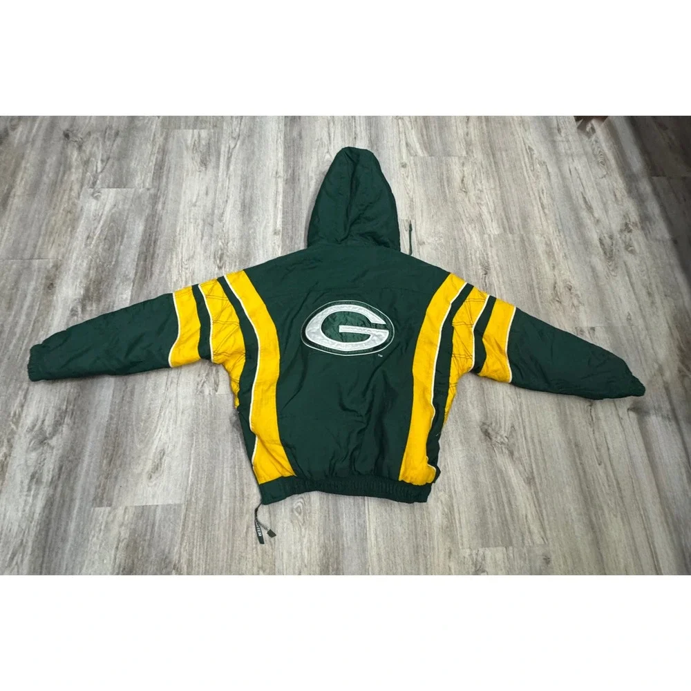 Vintage 90s Starter Green Bay Packers NFL‎ Pro Line 1/2 Zip Jacket Size Men's L